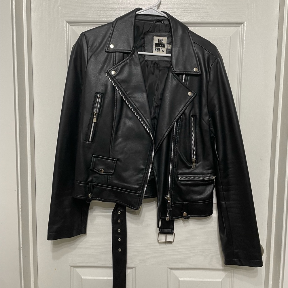 The Rockin Rev - Black Vegan Leather Jacket